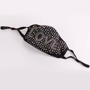 Love Inscribed Luxury Rhinestone  Fashionable, Washable, Protective Face Masks